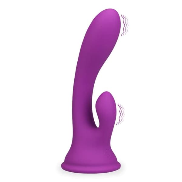 Kaninförsedd sugpropp vibrator Cuddly - Lila