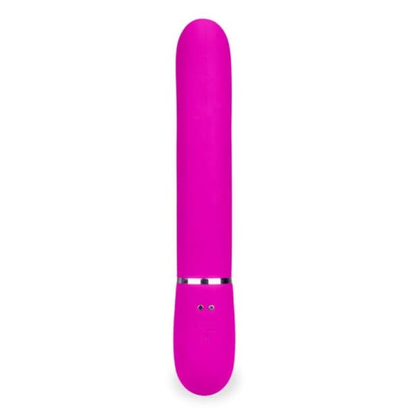 Rabbit vibrator med stöt och tunga - Fuchsia