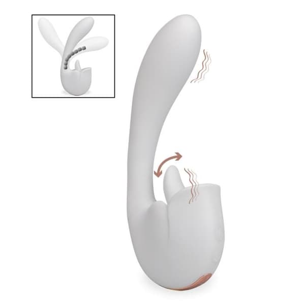 Rabbit vibrator med tunga Adore - Vit
