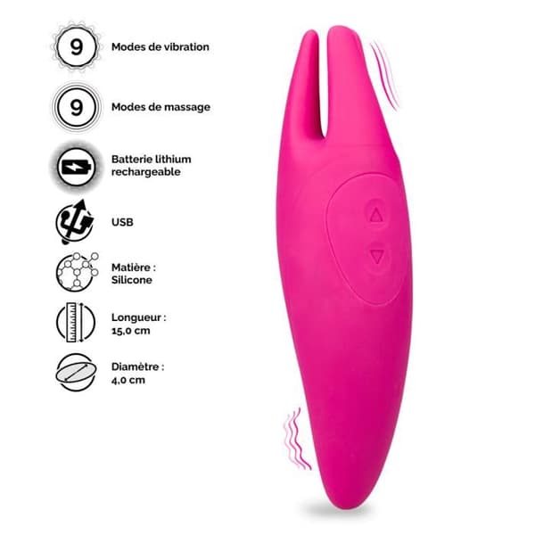 Vibrerande klitorisstimulator Chiara - Fuchsia