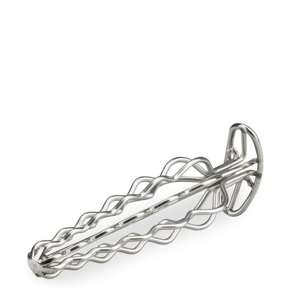Analplugg med metalldelar i curl - Silver