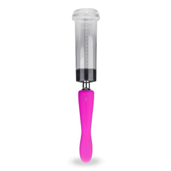 Penispump och vibrator 7 lägen - Lila