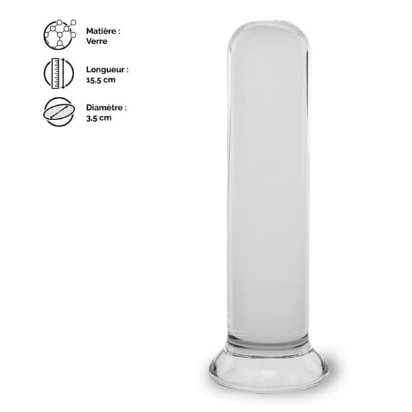 Glas analplugg 15,5cm