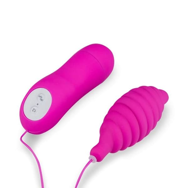 Kontrollerad vibrerande ägg - Fjärrstyrd vibrator för par - Rosa
