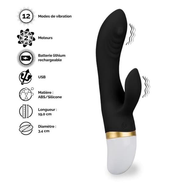 Malo kanin vibrator - Svart