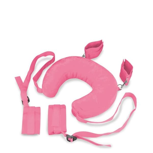 Fängsel bondage för anklar och handleder med kudde - Rosa