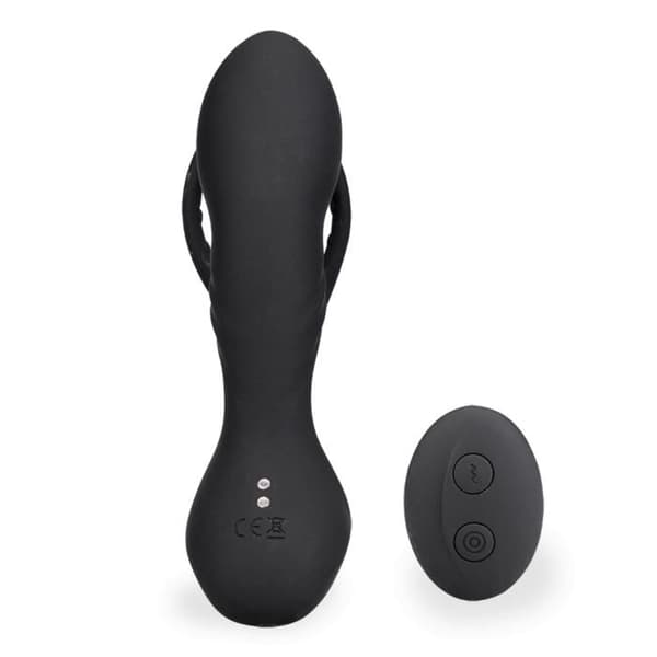 Hero Analvibrator, Vibrerande Prostatastimulator med Ring - Svart