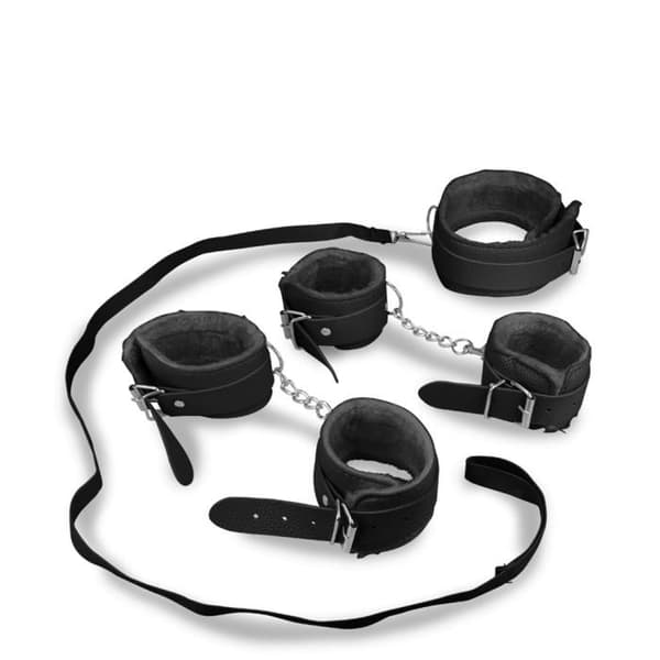 BDSM bondage-kit 8 delar - Svart