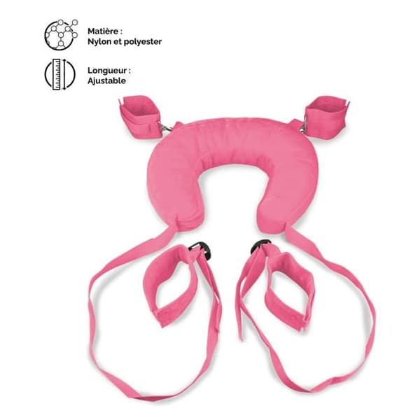 Fängsel bondage för anklar och handleder med kudde - Rosa
