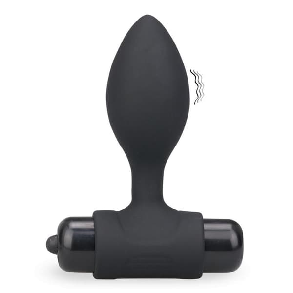 Buttplug anal vibrerande 10 lägen - Noir