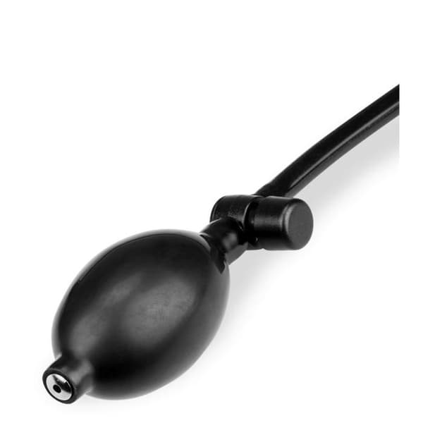Inflatable anal plug med masserande kula - Svart