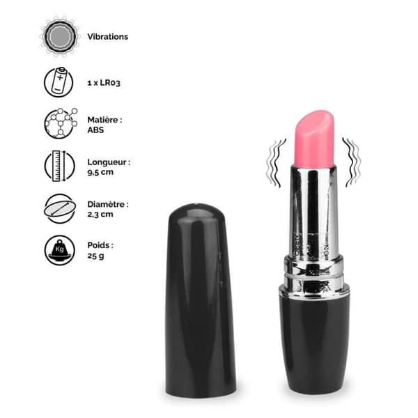 Klitorisstimulator Lipstick Lover - Svart