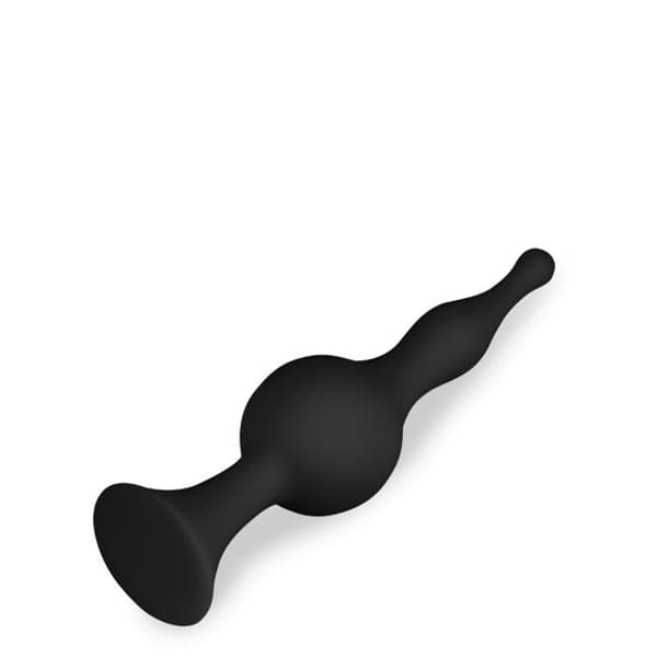 Suction cup analplugg Blob - Svart