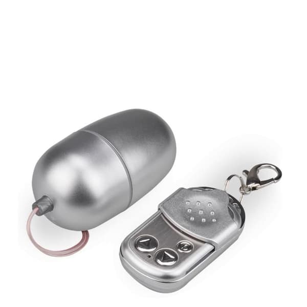 Fjärrstyrt vibrerande ägg - Vibrator för par - Silver