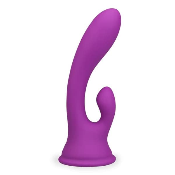 Kaninförsedd sugpropp vibrator Cuddly - Lila