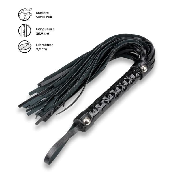 Liten martinet BDSM Foglighet - Svart