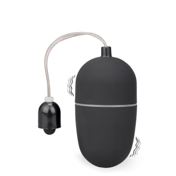 Vibrerande ägg Wiggle - M - Ruvibrator för par - Svart