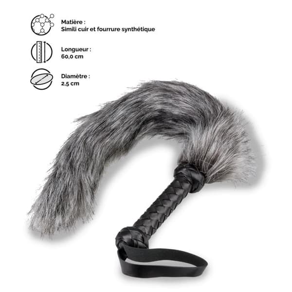 Fjäder svans av räv - Svart