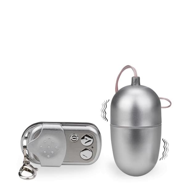 Fjärrstyrt vibrerande ägg - Vibrator för par - Silver