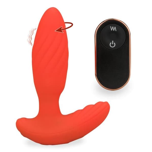 Plug anal med vibration och rotation SpinJoy - Orange