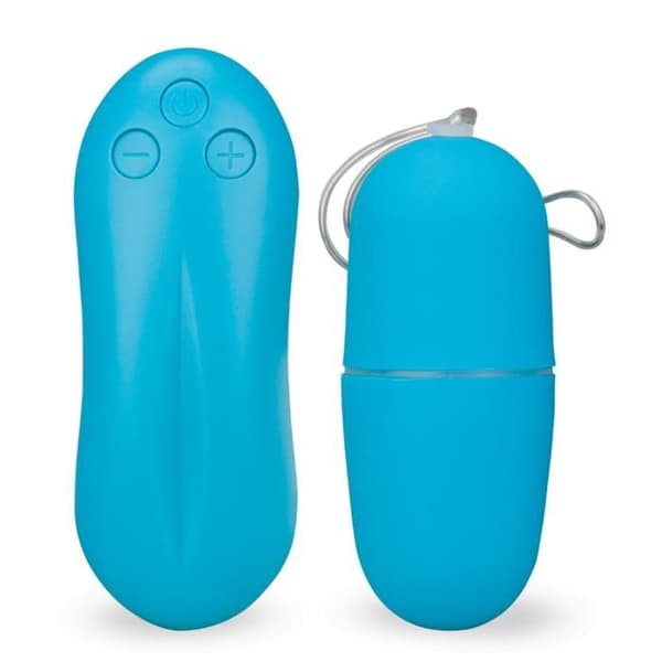 Fjärrstyrt vibrerande ägg - Dildo för par - Blå