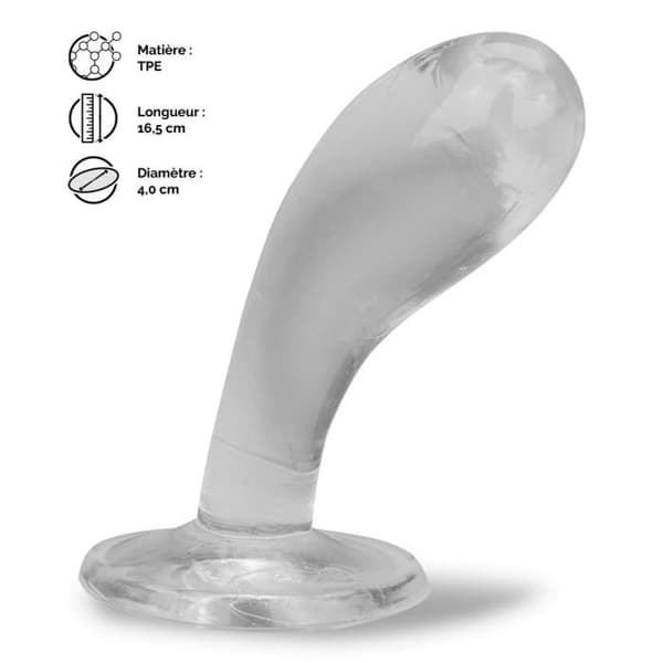 Fuzzy Analvibrator Prostatastimulator med Sugkopp - Kristall