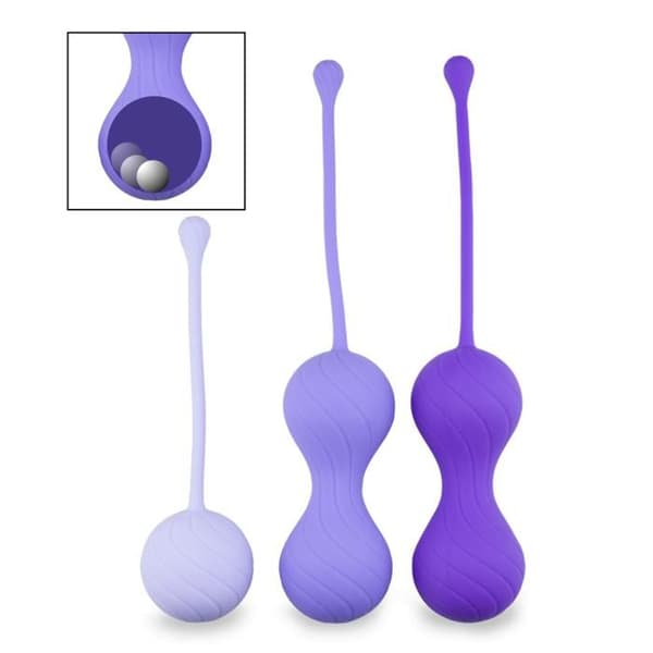 Set med 3 geishakulor Alice - Lila