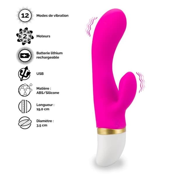 Rabbit vibrator Lovely uppladdningsbar - Rosa