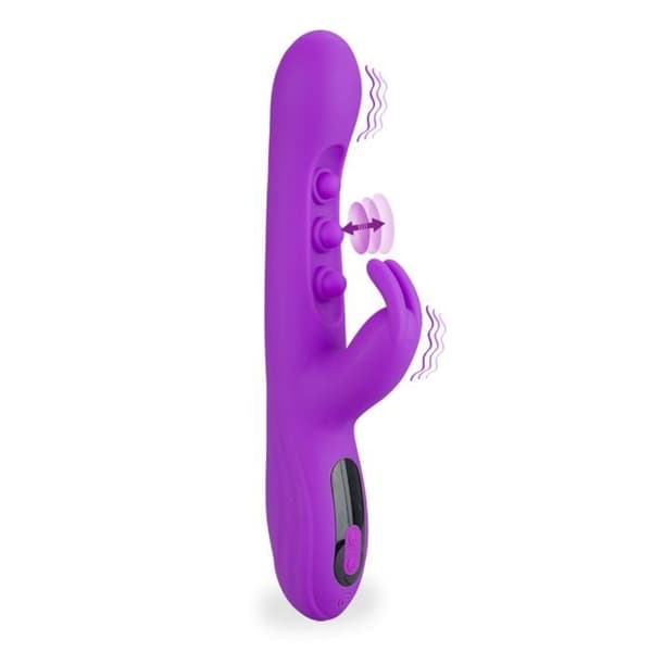 Rabbit vibrator med masserande noder Sira - Lila