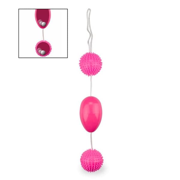 Dubbla geishakulor anala och vaginala - Rosa