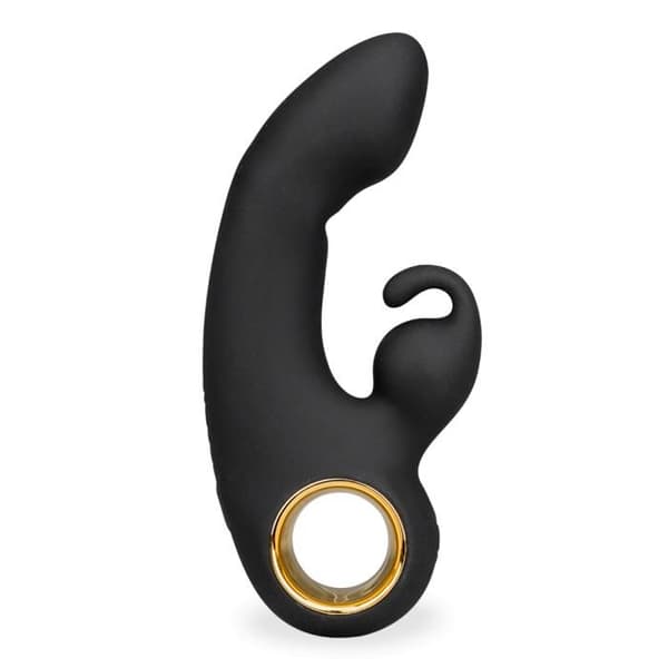Mini rabbit vibrator med vibrationer och rörelser First Love - Svart