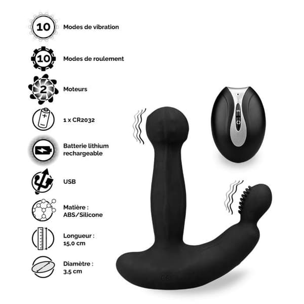 Wow Fjärrstyrd Analvibrator Prostatastimulator - Svart