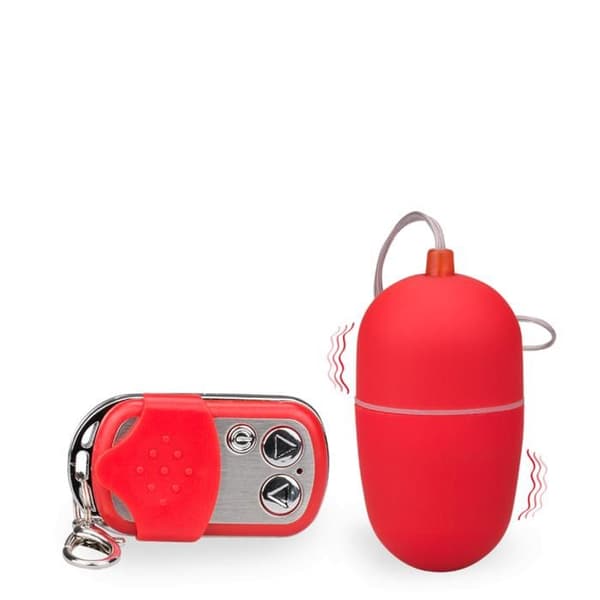 Fjärrstyrd vibroägg - Distanstvibrator för par - Röd