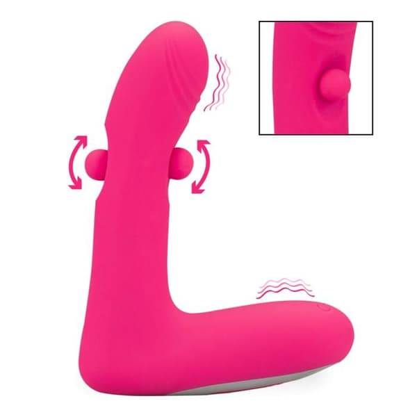 Anal vibrator Prostatastimulator med vibration och massage Mateo - Rosa