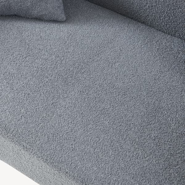 Soffa Midt 2-sits 132x70x80,5 cm grå bouclé [en.casa]