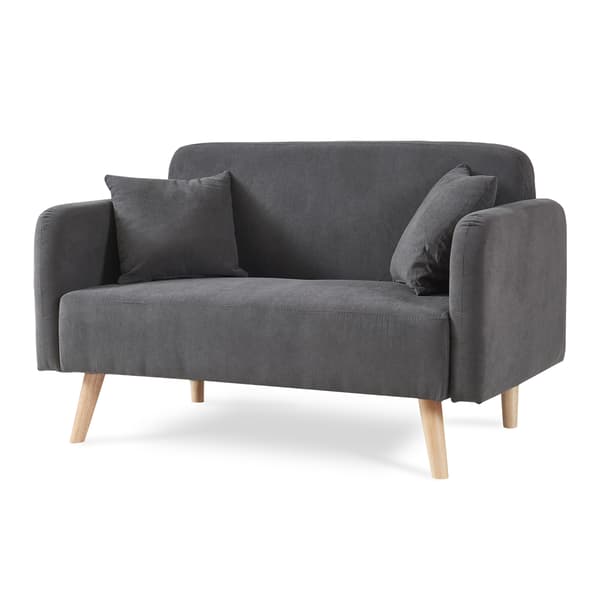 Soffa Midt 2-sits 132x70x80,5 cm grå [en.casa]