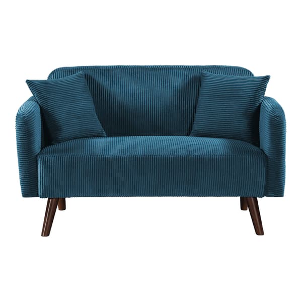 Soffa Midt 2-sits 132x70x80,5 cm blå [en.casa]