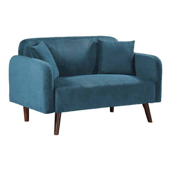 Soffa Midt 2-sits 132x70x80,5 cm blå [en.casa]