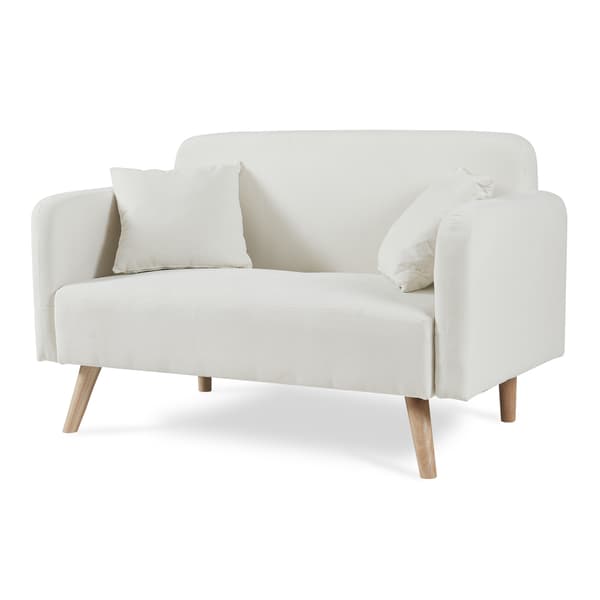 Soffa Midt 2-sits 132x70x80,5 cm beige [en.casa]