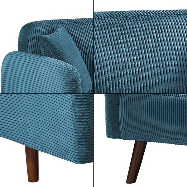 Soffa Midt 2-sits 132x70x80,5 cm blå [en.casa]