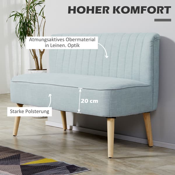 Soffa, 117x56.5x77 cm, Grön, tygklädsel