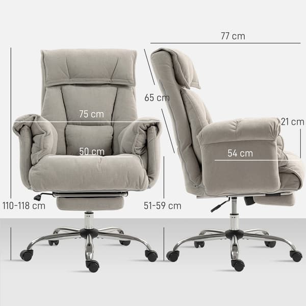 Kontorsstol 75x77x110-118 cm Grå Justerbar