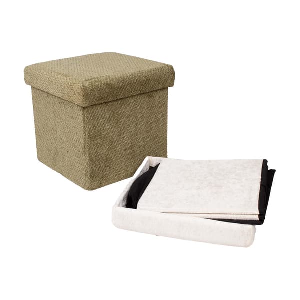 Puf JESSE 30x30x30 cm grøn opbevaring