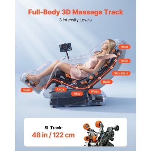 Massagestol A6A35A sort, 3D helkropsmassage