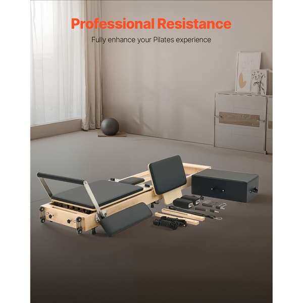 Pilates Reformer, 238x68x57 cm, Trä, Fällbar