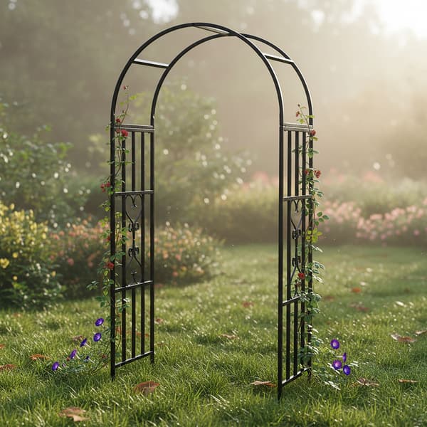 Havebue 206x114x50 cm Sort Metal, Kodustaar