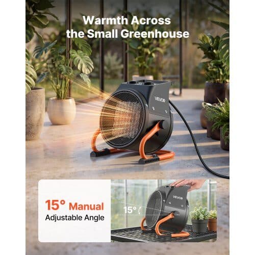 Drivhusvarmer BGP1606-02 2000W 21x16x22 cm sort/orange