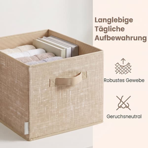 Oppbevaringsbokssett, 40x30x24 cm, Beige