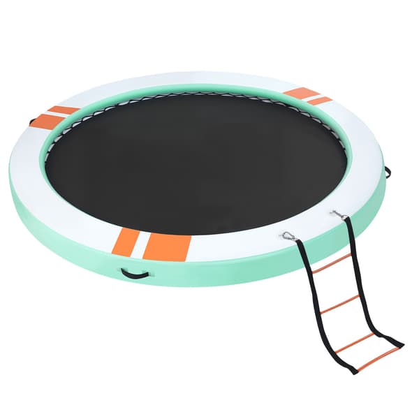 Flydende Dock 366x366x15 cm Hvid Vandplatform