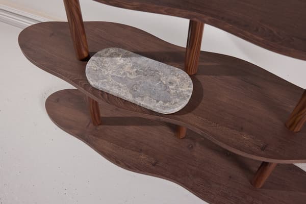 Bogreol Moln 105x30x140 cm Mocca MDF